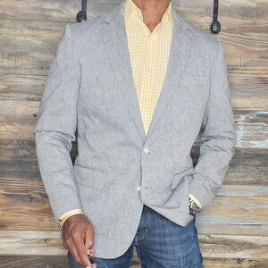 J. Crew Ludlow Slim Somelos Portugal Cotton Linen Dual Vent Jacket Blazer 40R
